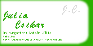 julia csikar business card